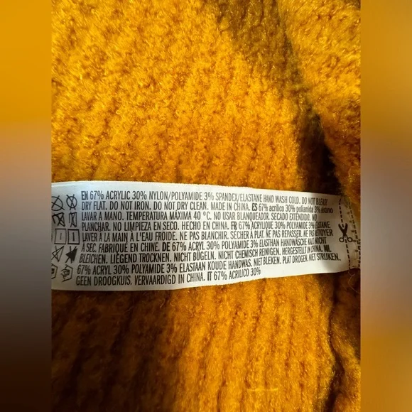 forever 21 oranger Ribbed Mock  turtleneck sweater - Picture 7 of 8